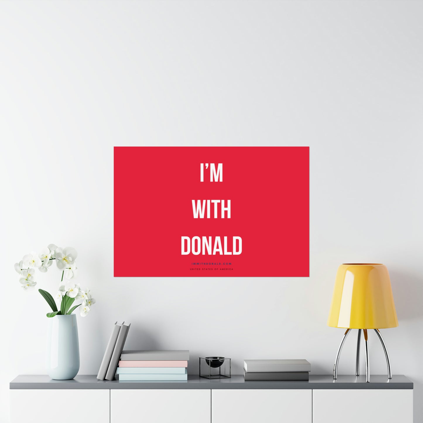 I'm with Donald! Matte Horizontal Posters