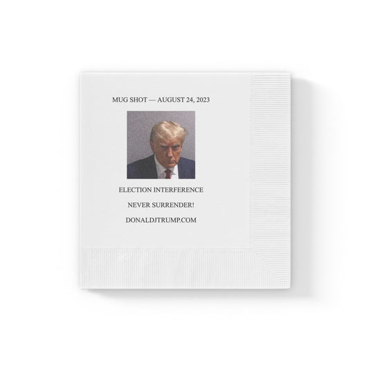 Mug Shot White Coined Napkins