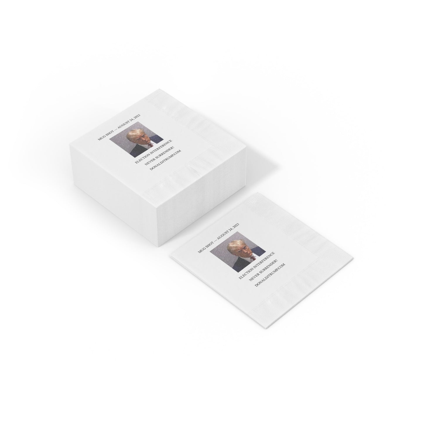 Mug Shot White Coined Napkins