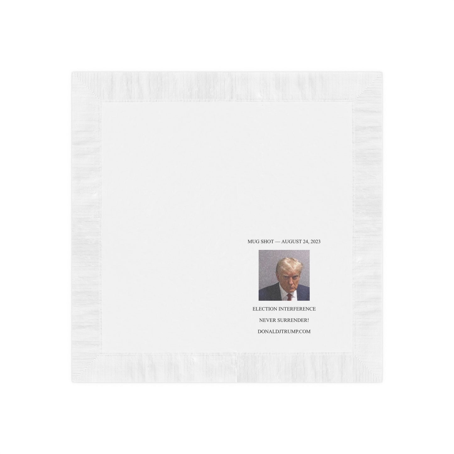 Mug Shot White Coined Napkins