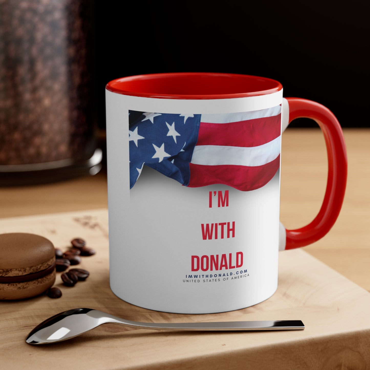 I'm with Donald! Accent Coffee Mug, 11oz